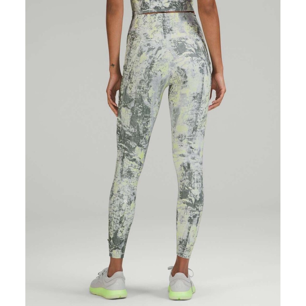 Lululemon Wunder Train High-Rise Crop 25” Cinder Grain Smoked Spruce Multi SZ 10